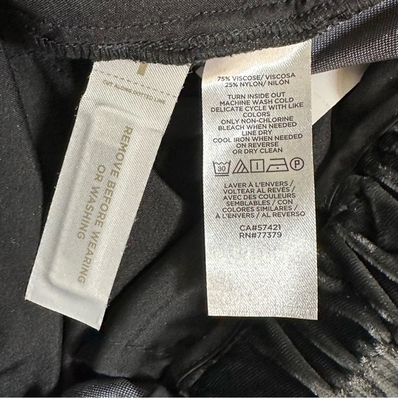 Ann Taylor Medium M Gray Velour Elastic Waistband Pants Pockets - Picture 8 of 12